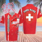 Custom Name Switzerland World Cup 2026 Graphic Hawaiian Shirt for Soccer Fans