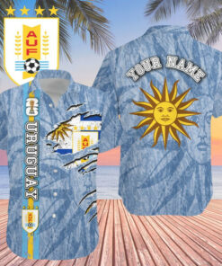 Custom Name Uruguay World Cup 2026 Graphic Hawaiian Shirt for Soccer Fans