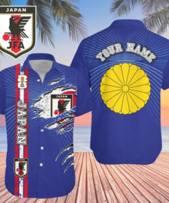 Custom Name Japan World Cup 2026 Graphic Hawaiian Shirt for Soccer Fans