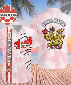 Custom Name Canada World Cup 2026 Graphic Hawaiian Shirt for Soccer Fans