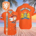 Custom Name Netherlands World Cup 2026 Graphic Hawaiian Shirt for Soccer Fans