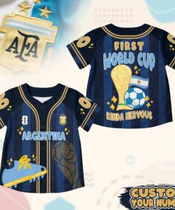 Custom Name Argentina World Soccer 2026 Graphic Baseball Jersey for Soccer Fans