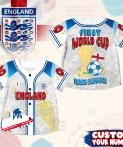 Custom Name England World Soccer 2026 Graphic Baseball Jersey for Soccer Fans