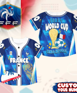 Custom Name France World Soccer 2026 Graphic Baseball Jersey for Soccer Fans