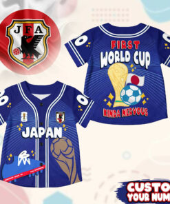 Custom Name Japan World Soccer 2026 Graphic Baseball Jersey for Soccer Fans