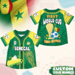 Custom Name Senegal World Soccer 2026 Graphic Baseball Jersey for Soccer Fans