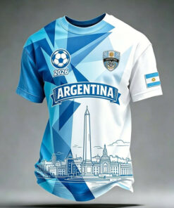 Unisex Argentina Global Soccer Event 2026 Graphic Shirt for Soccer Fans