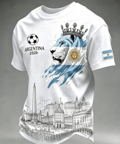 Unisex Argentina National Team Graphic Shirt for Soccer Fans