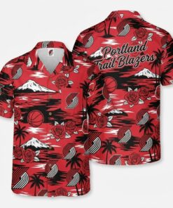 Unisex Portland Trail Blazers Graphic Hawaiian Shirt for Basketball Fans