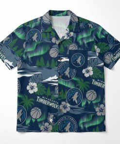 Unisex Minnesota Timberwolves Graphic Hawaiian Shirt for Basketball Fans