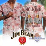 Unisex Jim Beam No King Just Bourbon Skeleton Hands 2026 Graphic Hawaiian Shirt for Fans