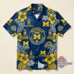 Unisex Michigan Wolverines 2026 NCAA National Champions Basketball Graphic Hawaiian Shirt for Basketball Fans