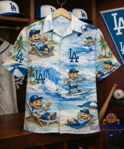 Unisex Los Angeles Dodgers Summer Beach Graphic Hawaiian Shirt for Baseball Fans