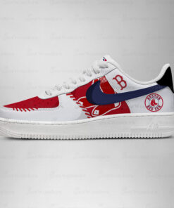 Boston Red Sox Major League Baseball Version 2026 Graphic Air Force 1 Shoes Sneakers for Baseball Fans