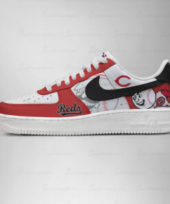 Cincinnati Reds Major League Baseball Version 2026 Graphic Air Force 1 Shoes Sneakers for Baseball Fans