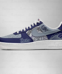 Colorado Rockies Major League Baseball Version 2026 Graphic Air Force 1 Shoes Sneakers for Baseball Fans