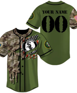Custom Name And Number Chicago White Sox Military Appreciation Camo Rip Style Baseball Jersey for Baseball Fans