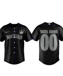 Custom Name And Number Colorado Rockies Star Wars Night 2026 Dark Version Baseball Jersey for Baseball Fans