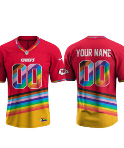 Custom Name And Number Kansas City Chiefs Happy Pride Month 2026 Football Jersey for Football Fans