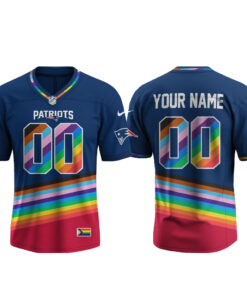 Custom Name And Number New England Patriots Happy Pride Month 2026 Football Jersey for Football Fans