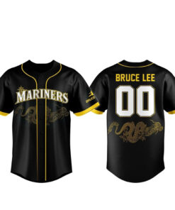 Custom Name And Number Seattle Mariners Bruce Lee Night 2026 Baseball Jersey for Baseball Fans