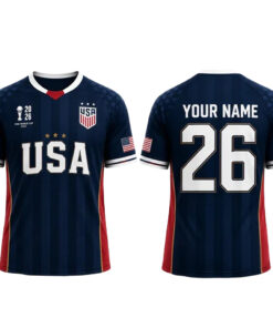 Custom Name And Number USA World Cup 2026 Graphic Shirt for Soccer Fans