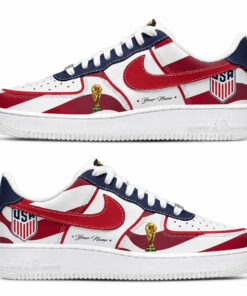 Custom Name Global Soccer Event 2026 USA Graphic Air Force 1 Shoes Sneakers for Soccer Fans