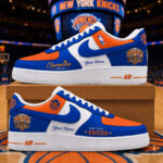 Custom Name New York Knicks 2026 Finals Champions Air Force 1 Shoes Sneakers Version 3 for Basketball Fans