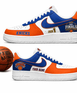 Custom Name New York Knicks 2026 Finals Champions Air Force 1 Shoes Sneakers for Basketball Fans