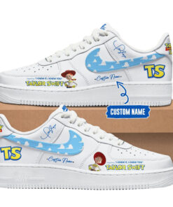 Custom Name Taylor Swift X Toy Story 5 Original Song 2026 Version 2 Graphic Air Force 1 Shoes Sneakers for Music Fans