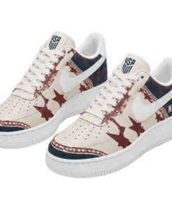 Custom Name USA Global Soccer Event 2026 Air Force 1 Shoes Sneakers for Soccer Fans