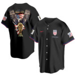 Custom Name USA Global Soccer Event 2026 Patriotic Eagle America 250 Black Baseball Jersey for Soccer Fans