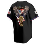 Custom Name USA Global Soccer Event 2026 Patriotic Eagle America 250 Black Baseball Jersey for Soccer Fans