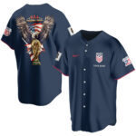 Custom Name USA Global Soccer Event 2026 Patriotic Eagle America 250 Navy Baseball Jersey for Soccer Fans