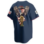 Custom Name USA Global Soccer Event 2026 Patriotic Eagle America 250 Navy Baseball Jersey for Soccer Fans