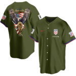 Custom Name USA Global Soccer Event 2026 Patriotic Eagle America 250 Olive Baseball Jersey for Soccer Fans