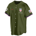 Custom Name USA Global Soccer Event 2026 Patriotic Eagle America 250 Olive Baseball Jersey for Soccer Fans
