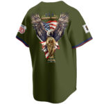 Custom Name USA Global Soccer Event 2026 Patriotic Eagle America 250 Olive Baseball Jersey for Soccer Fans