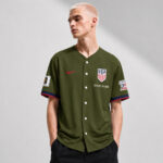 Custom Name USA Global Soccer Event 2026 Patriotic Eagle America 250 Olive Baseball Jersey for Soccer Fans