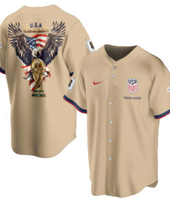 Custom Name USA Global Soccer Event 2026 Patriotic Eagle America 250 Sand Baseball Jersey for Soccer Fans