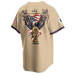 Custom Name USA Global Soccer Event 2026 Patriotic Eagle America 250 Sand Baseball Jersey for Soccer Fans