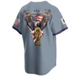 Custom Name USA Global Soccer Event 2026 Patriotic Eagle America 250 Slate Blue Baseball Jersey for Soccer Fans