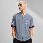 Custom Name USA Global Soccer Event 2026 Patriotic Eagle America 250 Slate Blue Baseball Jersey for Soccer Fans