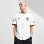 Custom Name USA Global Soccer Event 2026 Patriotic Eagle America 250 White Baseball Jersey for Soccer Fans