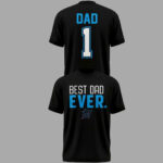 Custom Name and Number Miami Marlins Father’s Day 2026 Best Dad Ever Graphic Shirt for Baseball Fans