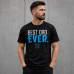Custom Name and Number Miami Marlins Father’s Day 2026 Best Dad Ever Graphic Shirt for Baseball Fans
