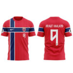 Custom Name and Number Norway National Soccer Team Global Soccer Event 2026 Graphic Shirt for Soccer Fans