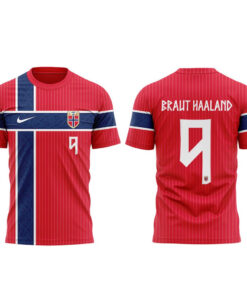Custom Name and Number Norway National Soccer Team Global Soccer Event 2026 Graphic Shirt for Soccer Fans