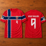 Custom Name and Number Norway National Soccer Team Global Soccer Event 2026 Graphic Shirt for Soccer Fans