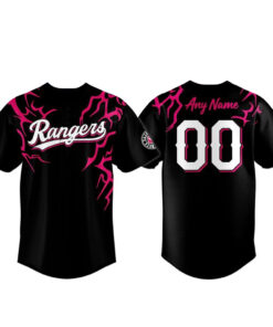 Custom Name and Number Texas Rangers x K-Pop Demon Hunters 2026 Saja Boys Baseball Jersey for Baseball and K-Pop Fans